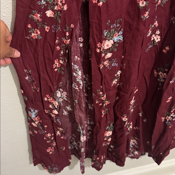Reformation Gavin Dress Rosaline Burgundy Floral Midi Dress - Picture 4 of 8